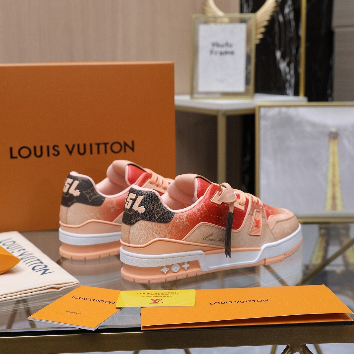 Louis Vuitton Color-Blocked Low-Top Sneakers — back