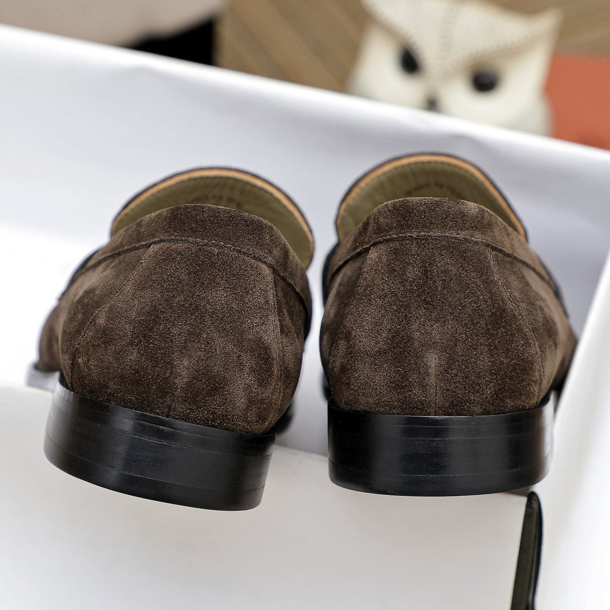 Loro Piana Textured Moccasin Loafers — back