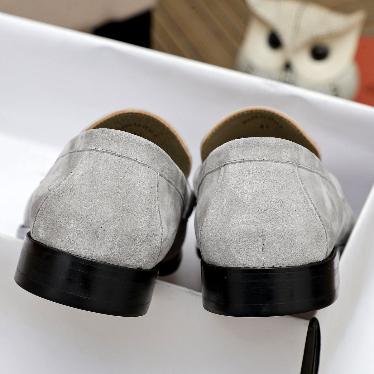 Loro Piana Textured Moccasin Loafers — back