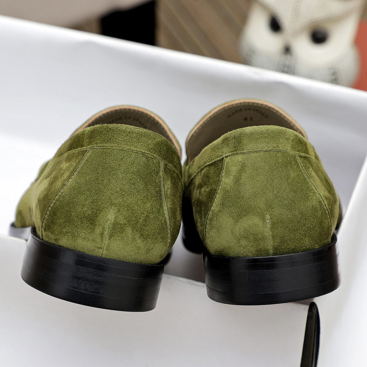 Loro Piana Textured Moccasin Loafers — back