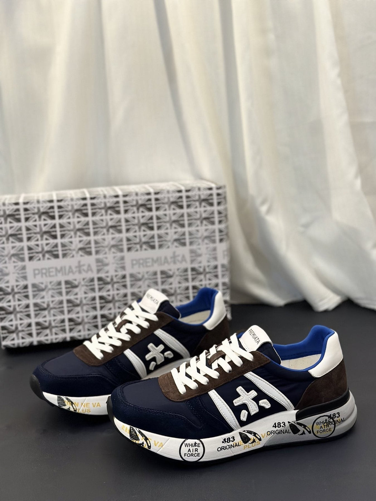 PREMIATA Layered Low-Top Sneakers — side