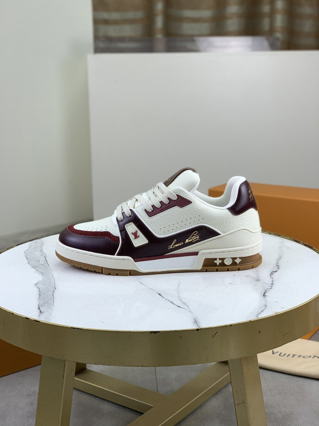 Louis Vuitton Panel-Trim Low-Top Sneakers — side