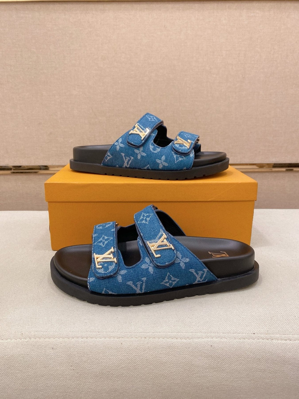Louis Vuitton Double-Strap Slide Sandals — side