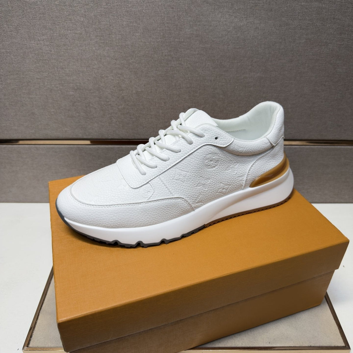 Louis Vuitton Textured Low-Top Sneakers — front