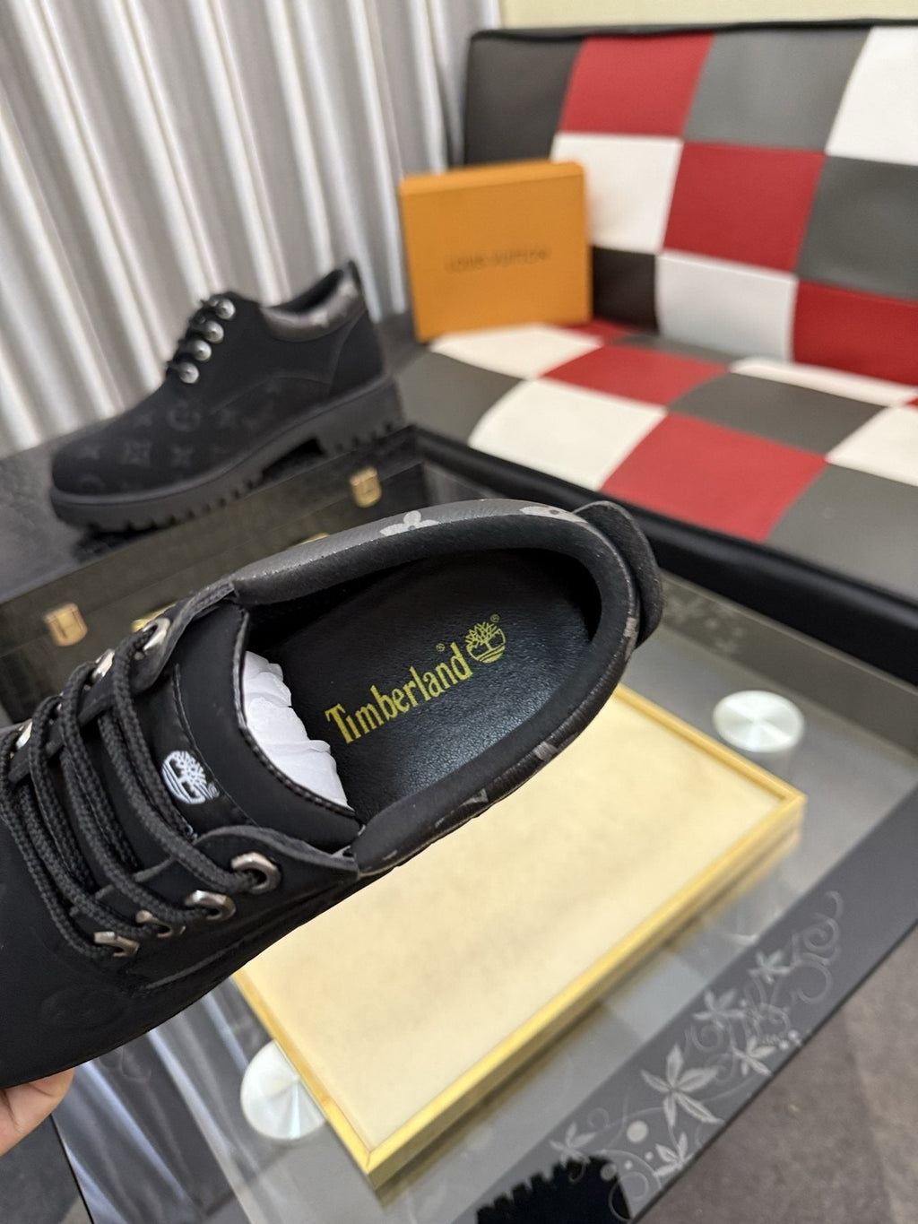 Timberland Patterned Lug Sole Lace-Up Boots — detail