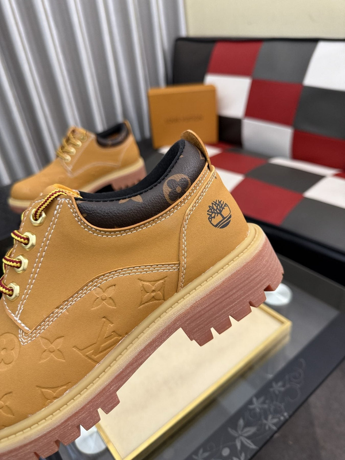 Timberland Patterned Lug Sole Lace-Up Boots — detail