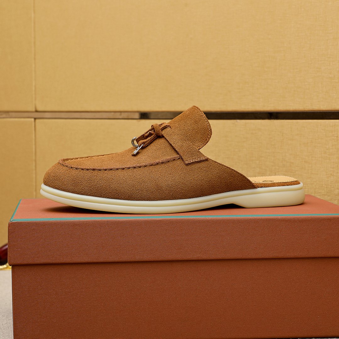 Loro Piana Tassel Backless Loafers — front