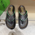 Bottega Veneta Black & Green Thong Sandals — hero