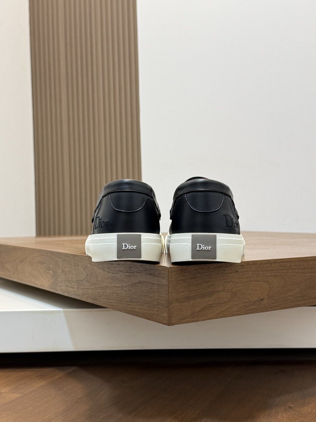 Dior Men's Vamp-Strap Slip-On Shoes — back
