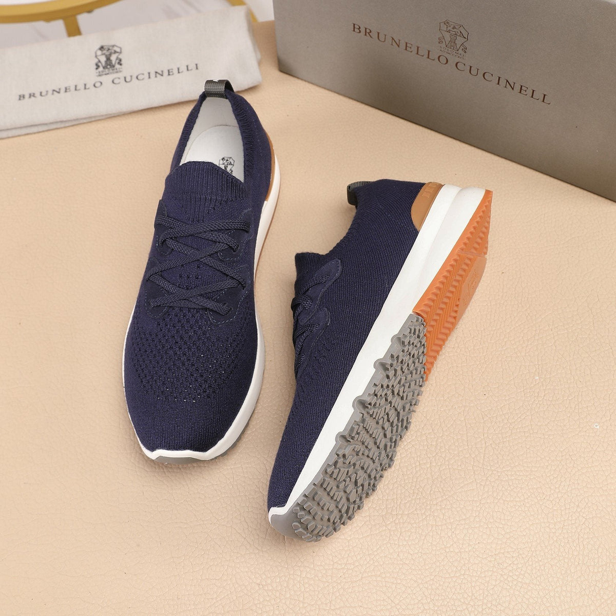 Brunello Cucinelli Knit Sneakers — front