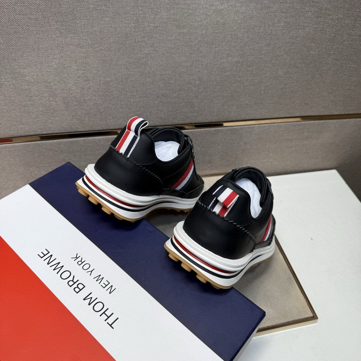 Thom Browne Stripe Low-Top Sneakers — back