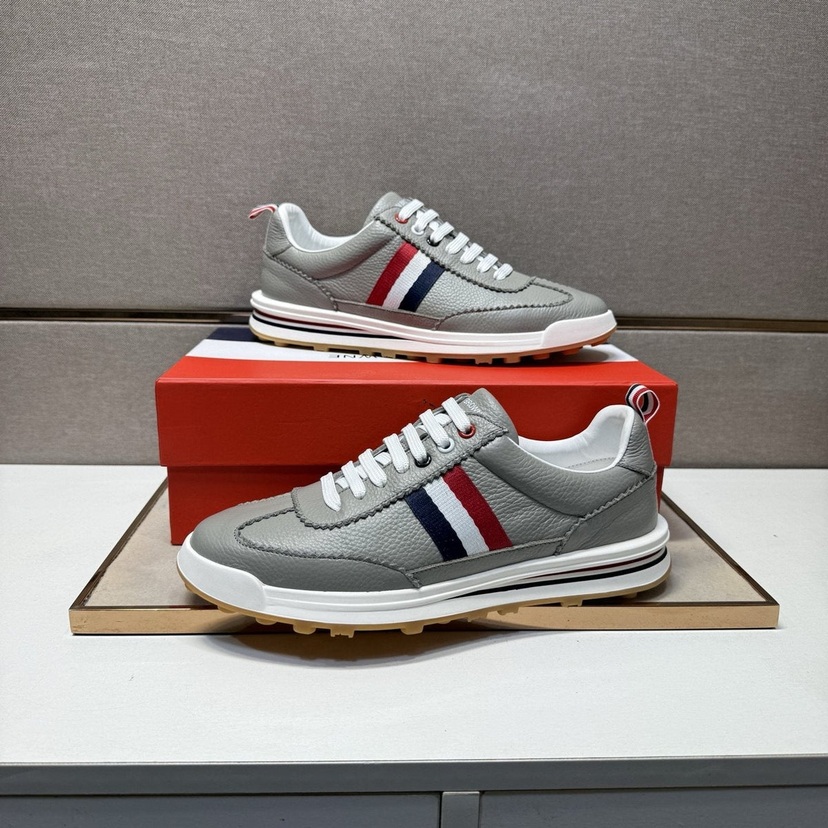 Thom Browne Stripe Low-Top Sneakers — side
