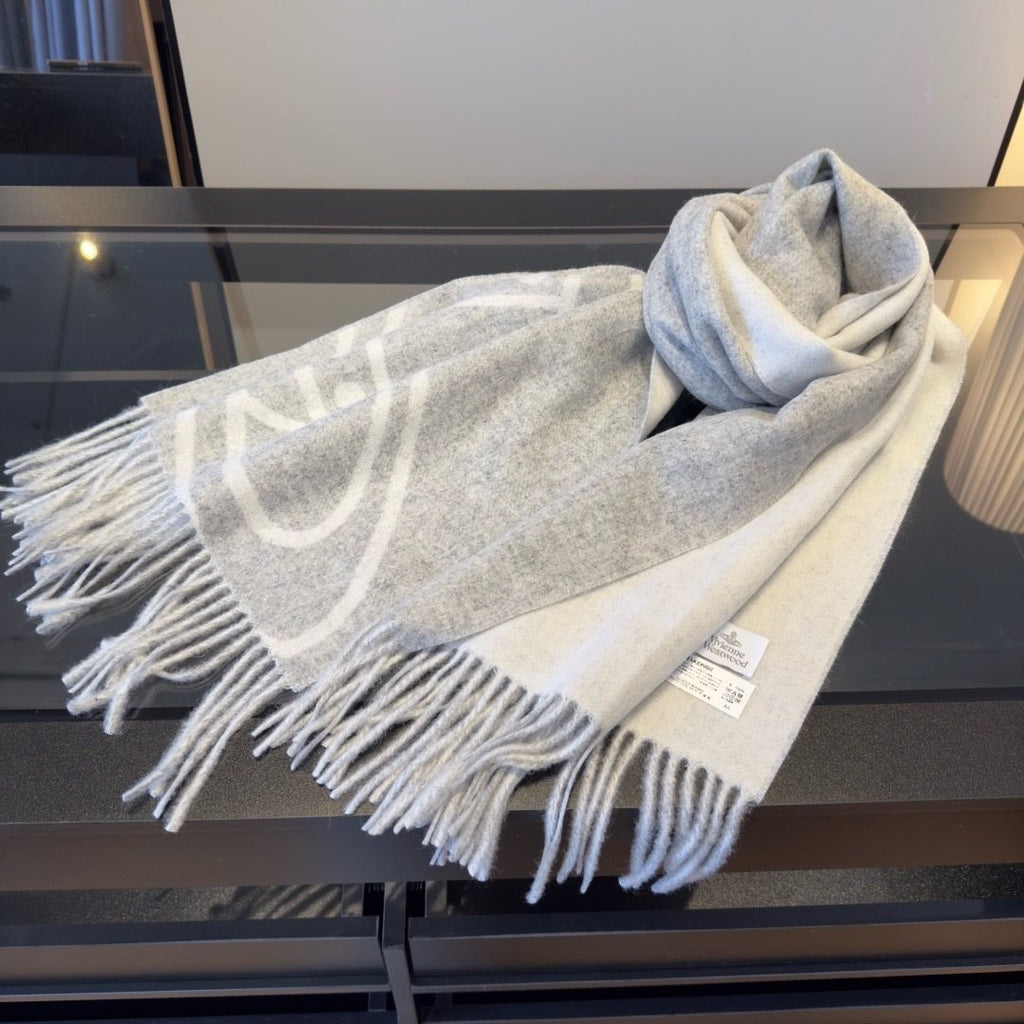 Vivienne Westwood Orb Fringed Scarf — side