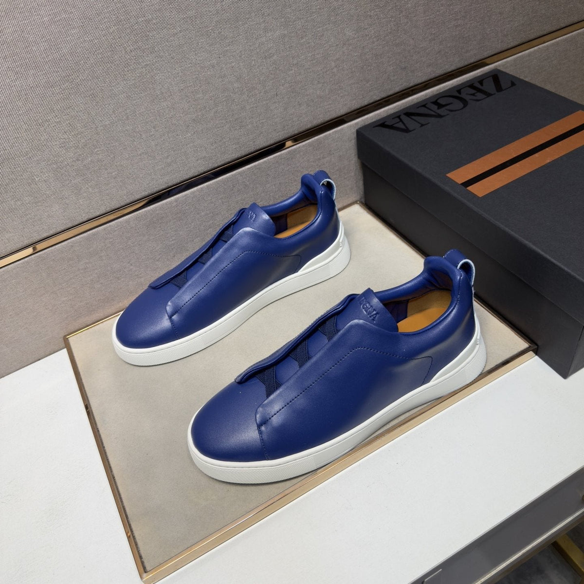Zegna Low-Top Slip-On Sneakers — side