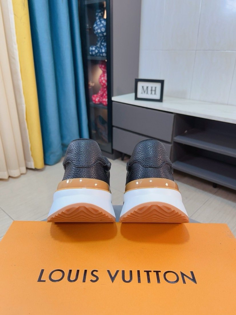 Louis Vuitton Dark Brown Low-Top Sneakers — back