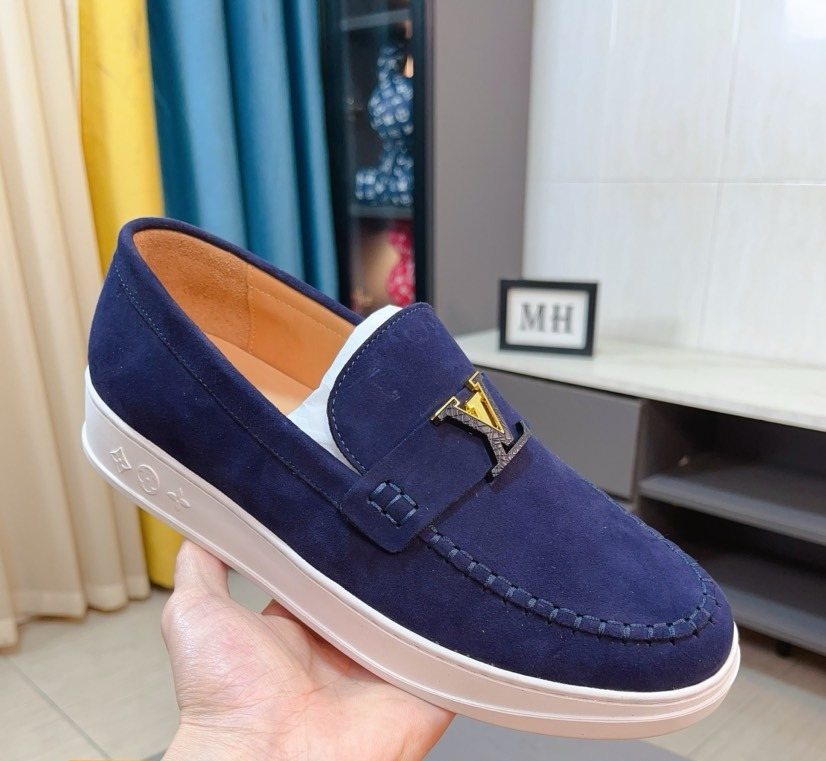 Louis Vuitton Moc-Toe Slip-On Loafers — front