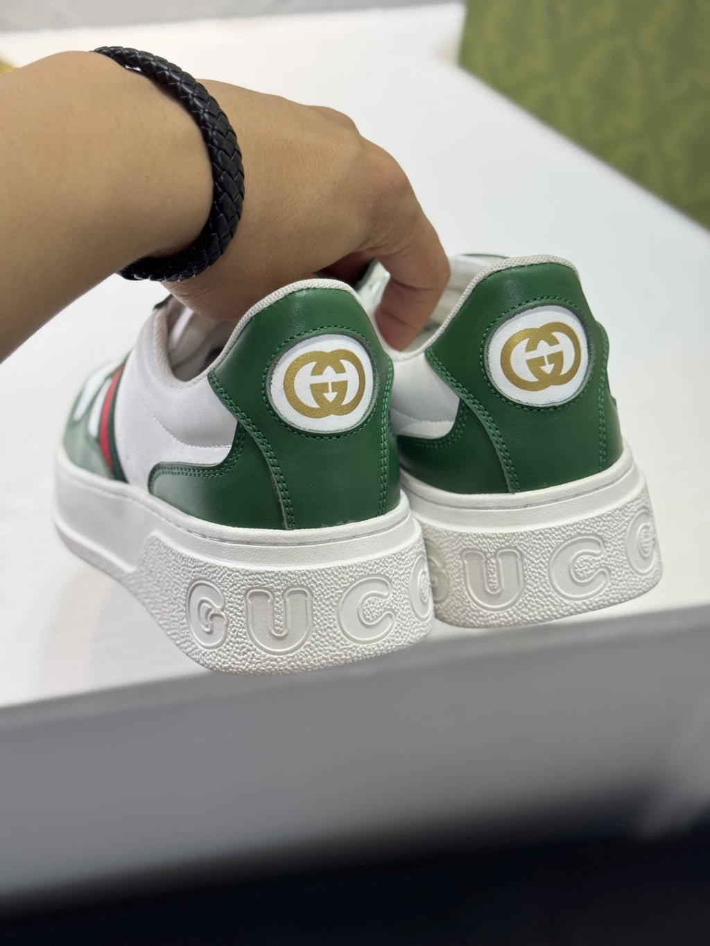 Gucci Web Stripe Low-Top Sneakers — back