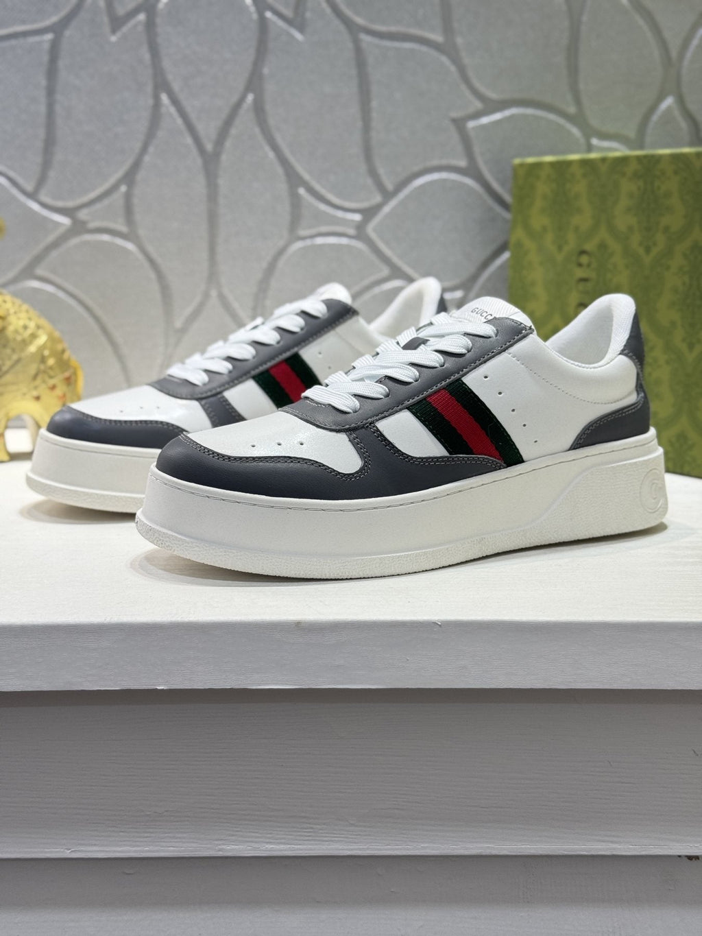 Gucci Web Stripe Low-Top Sneakers — front