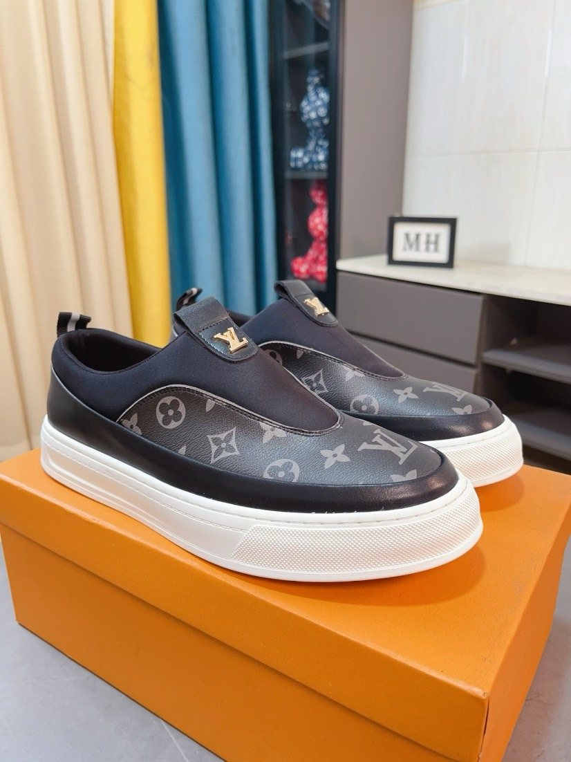 Louis Vuitton Monogram Slip-On Sneakers — front