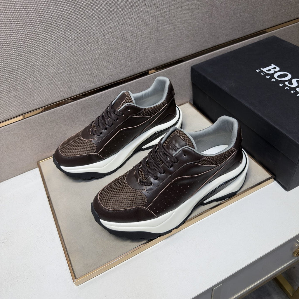 HUGO BOSS Mesh-Textured Casual Sneakers — front