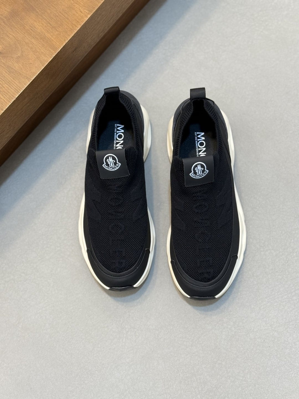 Moncler Off-White Slip-On Sneakers — side