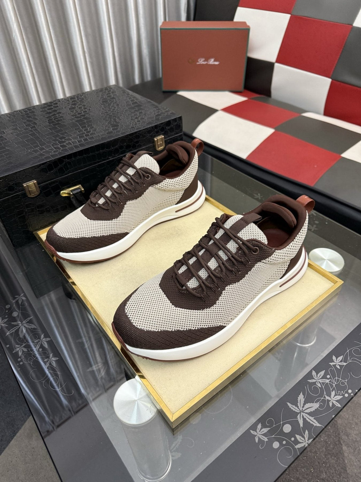 Two-Tone Low-Top Sneakers — front