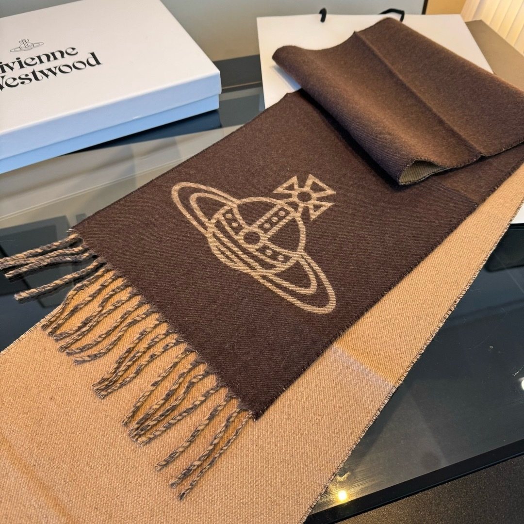 Vivienne Westwood Orb Fringed Scarf — side