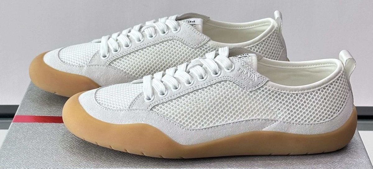 Prada Low-Top Perforated Sneakers — front