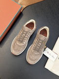 Loro Piana Taupe-Gray Low-Top Sneakers — hero
