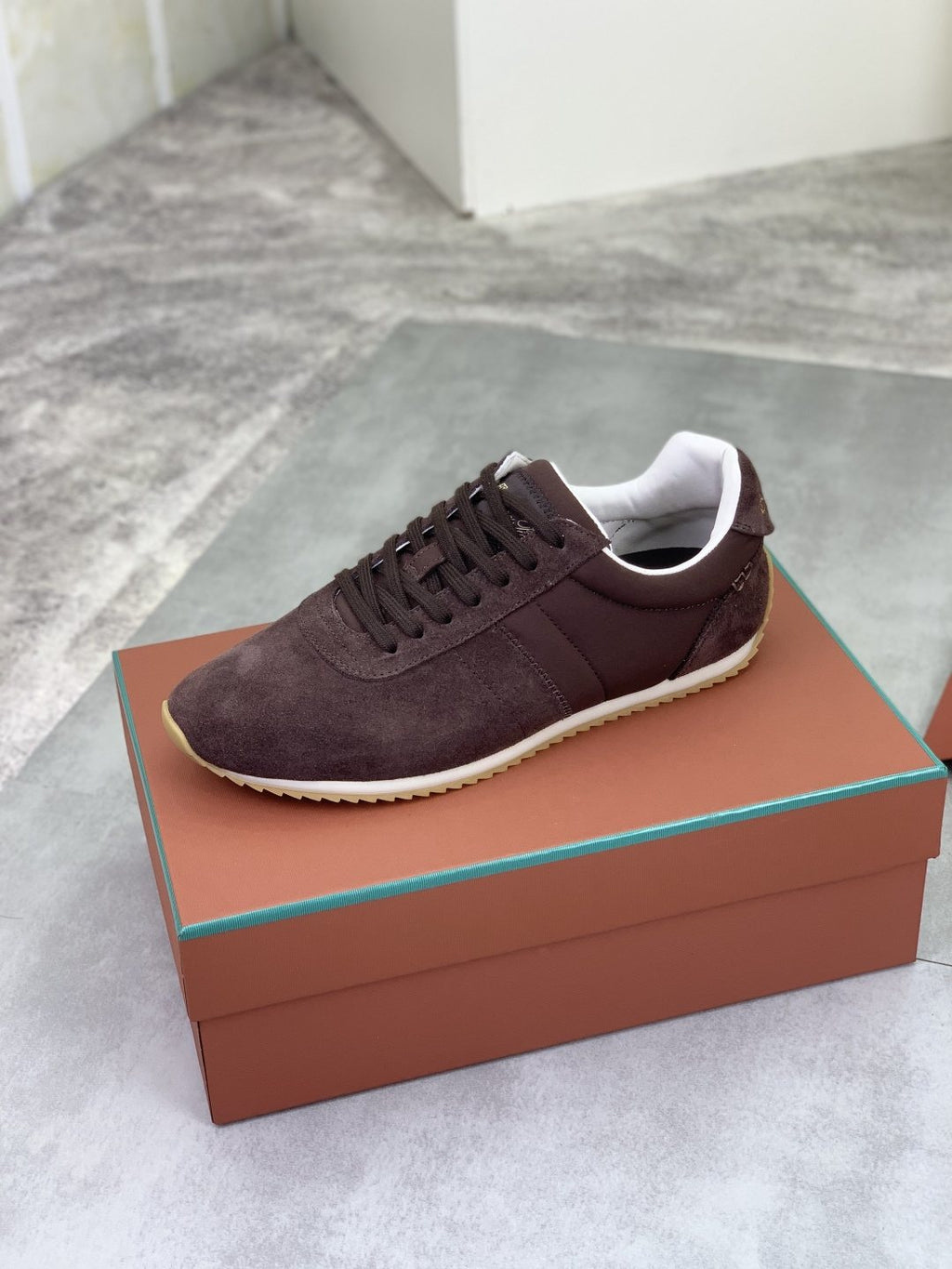 Loro Piana Black Low-Top Sneakers — side