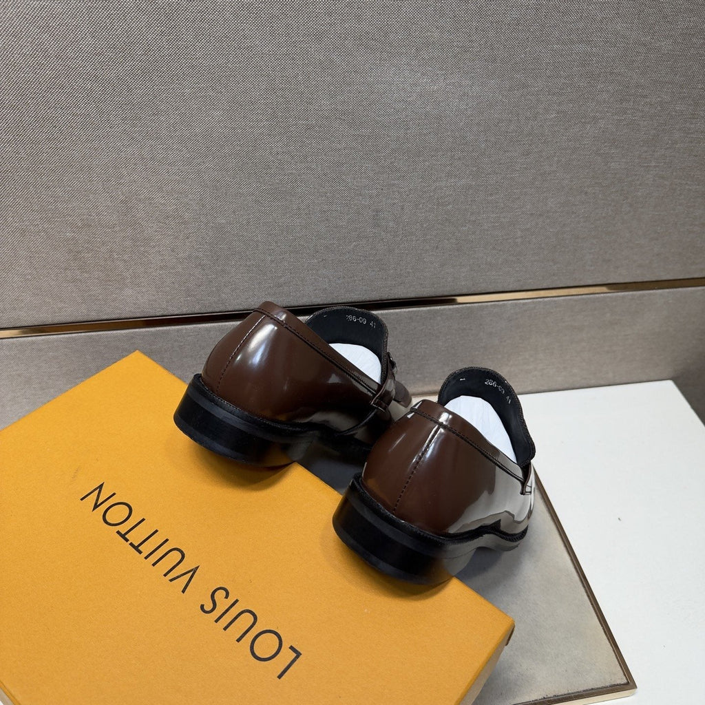 Louis Vuitton Buckle Slip-On Dress Shoes — back