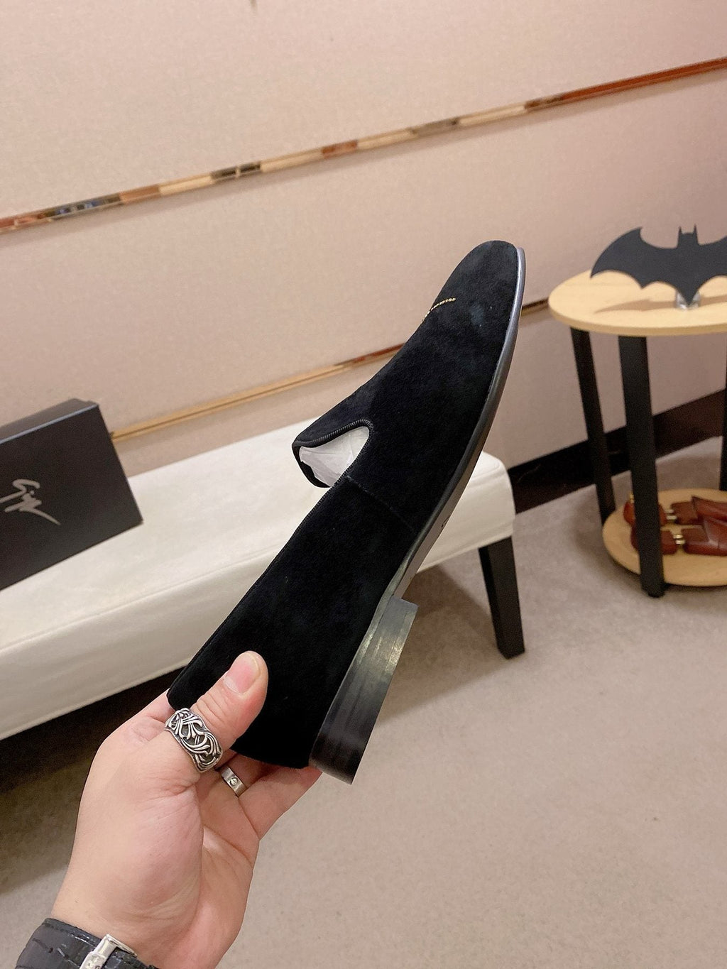 Giuseppe Zanotti Black Spider Loafers — side