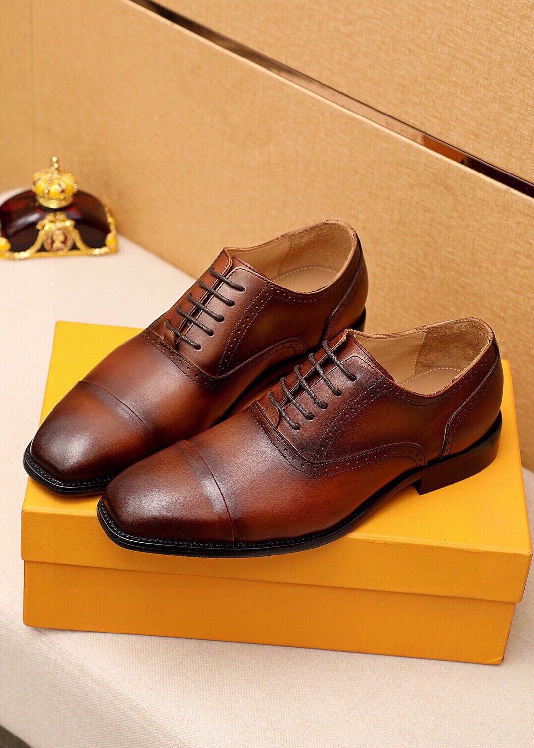 Louis Vuitton Cap-Toe Oxford Dress Shoes — model