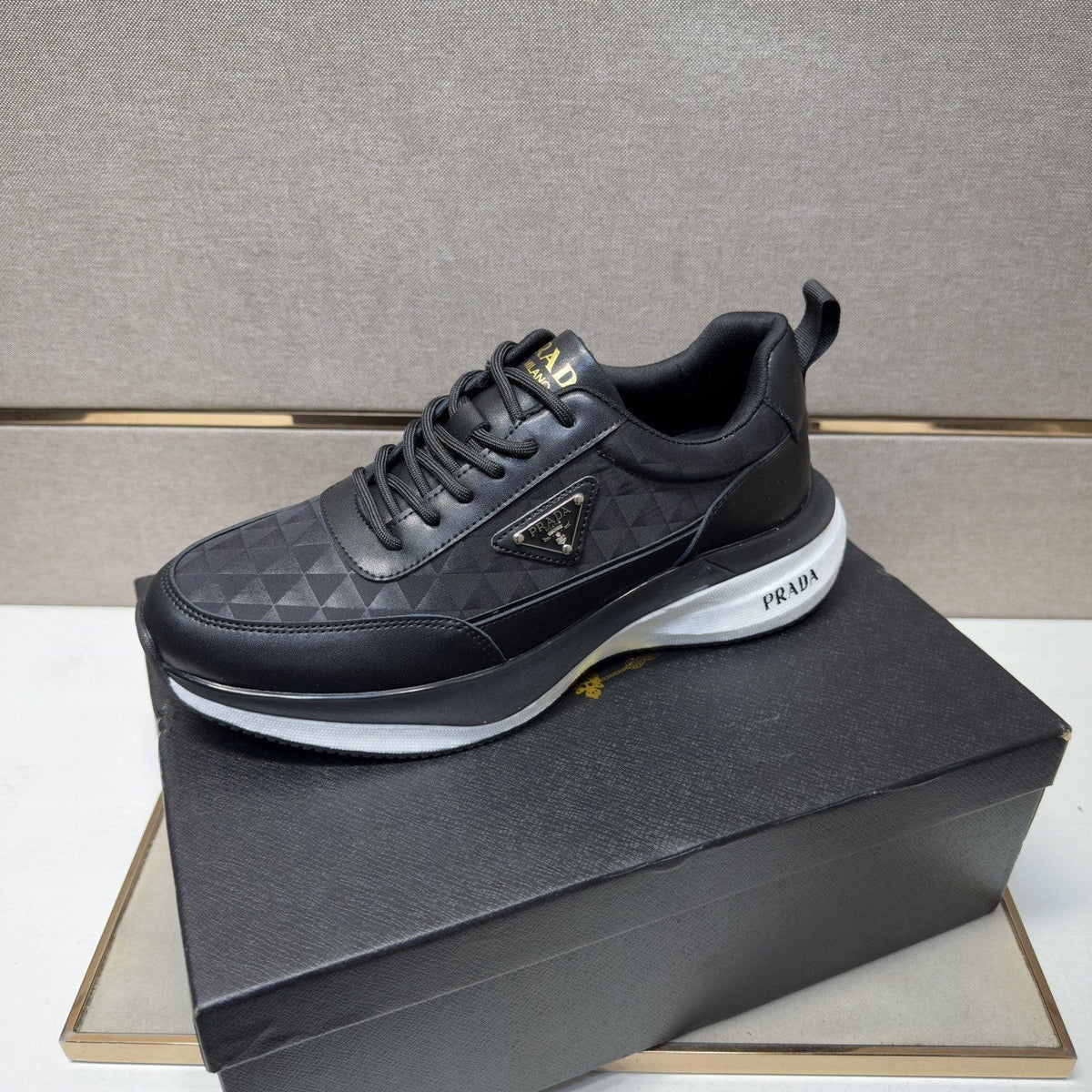 Prada Quilted Panel Sneakers — front