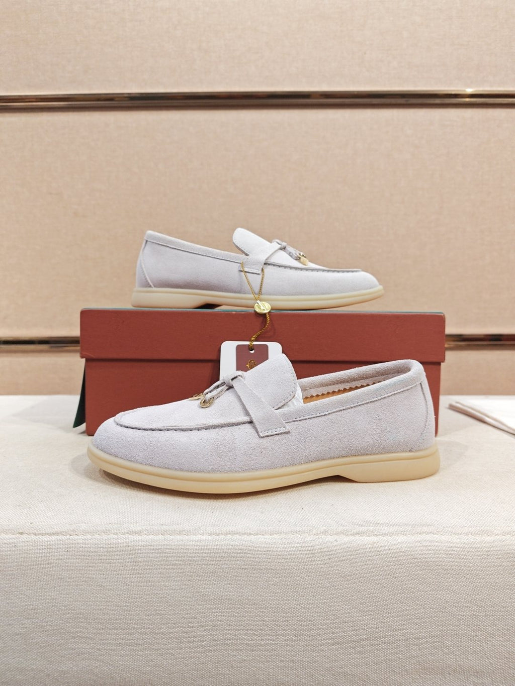 Loro Piana Metal-Charm Moc Toe Loafers — side