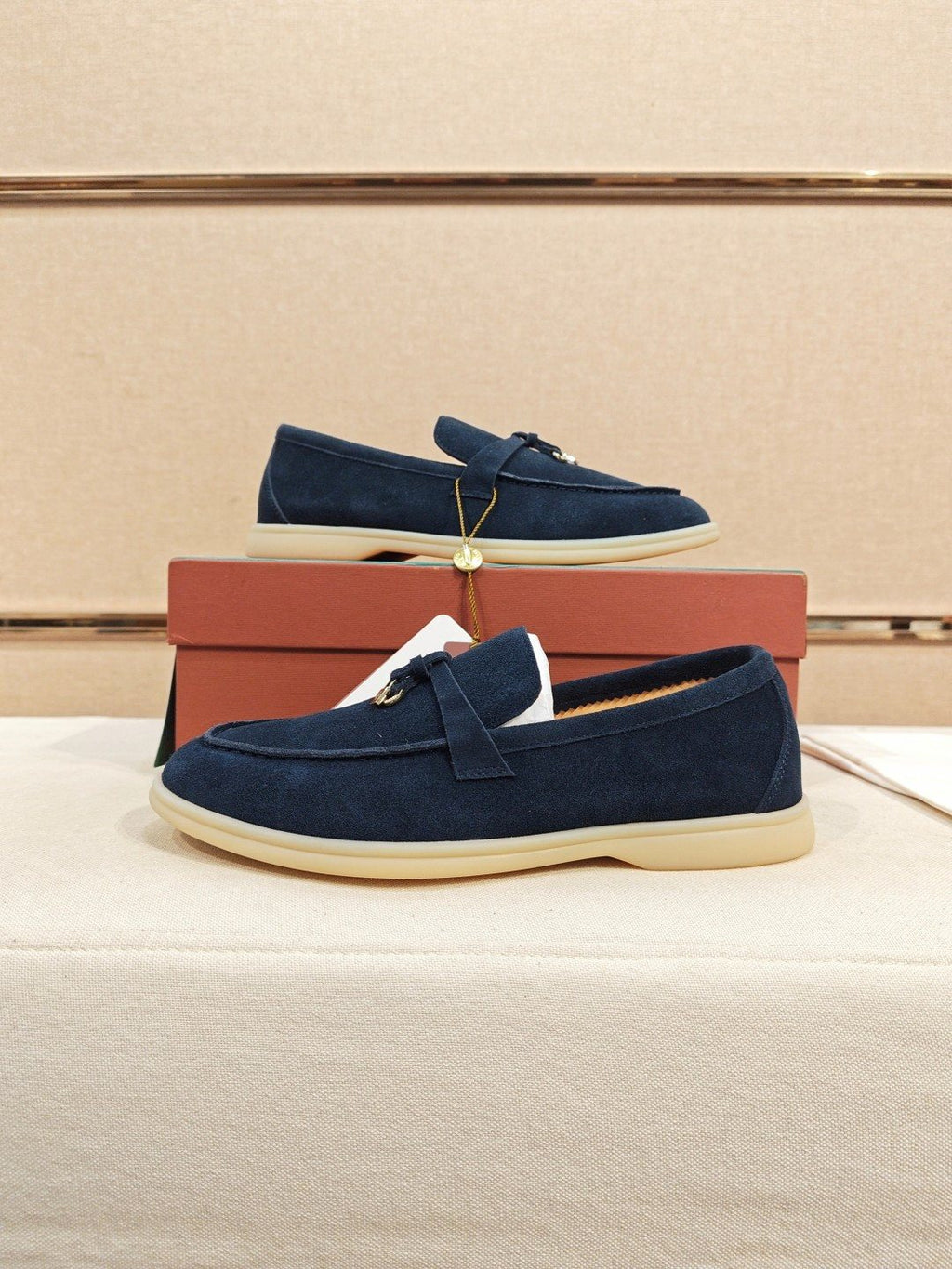 Loro Piana Metal-Charm Moc Toe Loafers — side