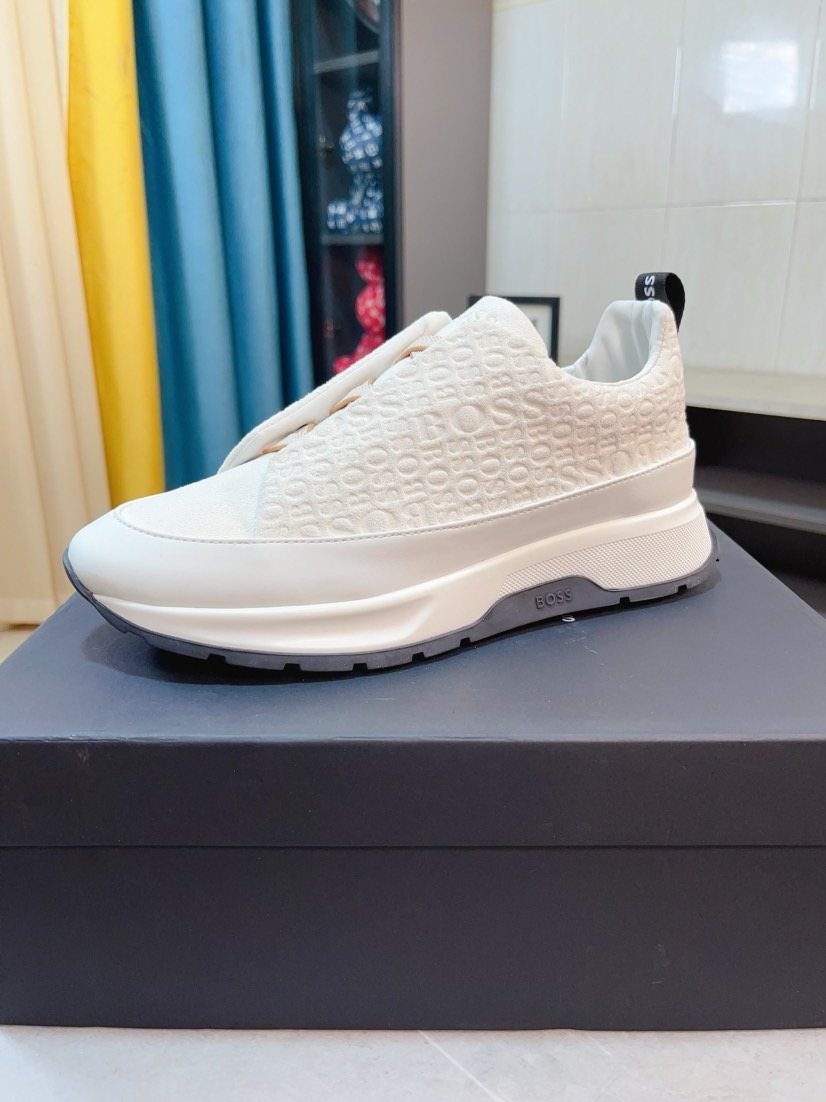 HUGO BOSS Textured Low-Top Sneakers — hero