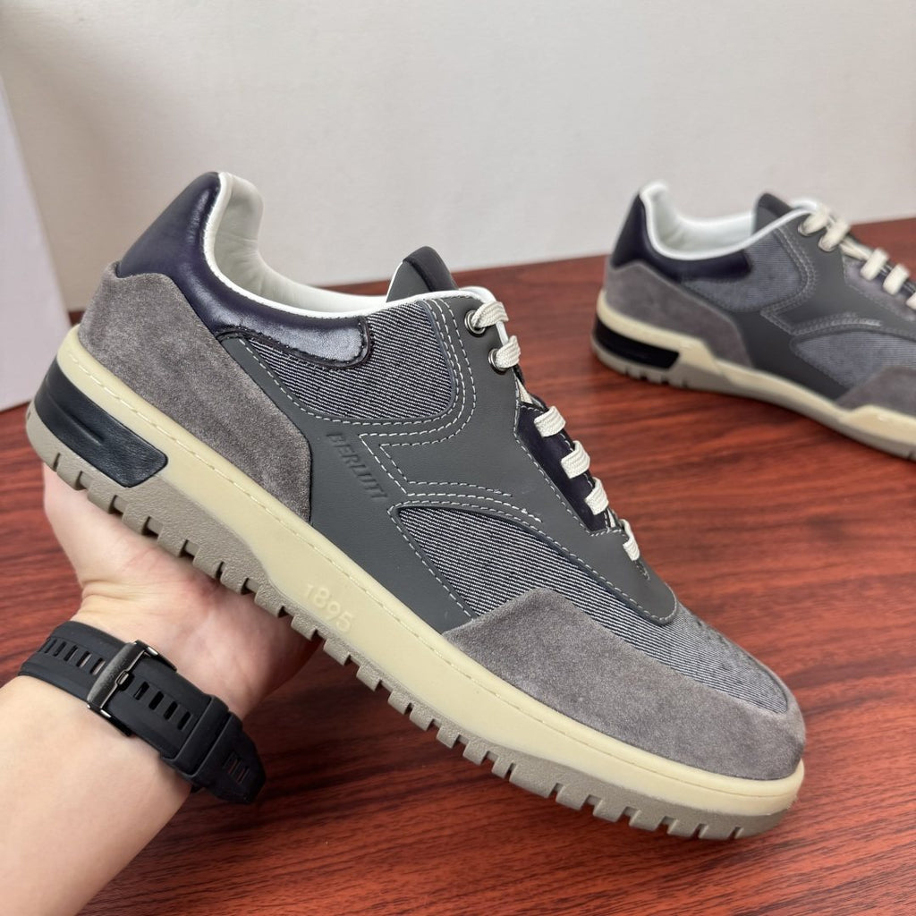 Berluti Paneled Low-Top Sneakers — model