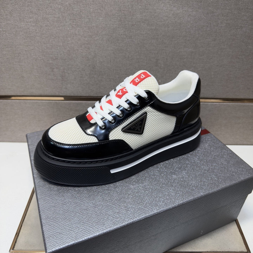 Prada Contrast Panel Low-Top Sneakers — front