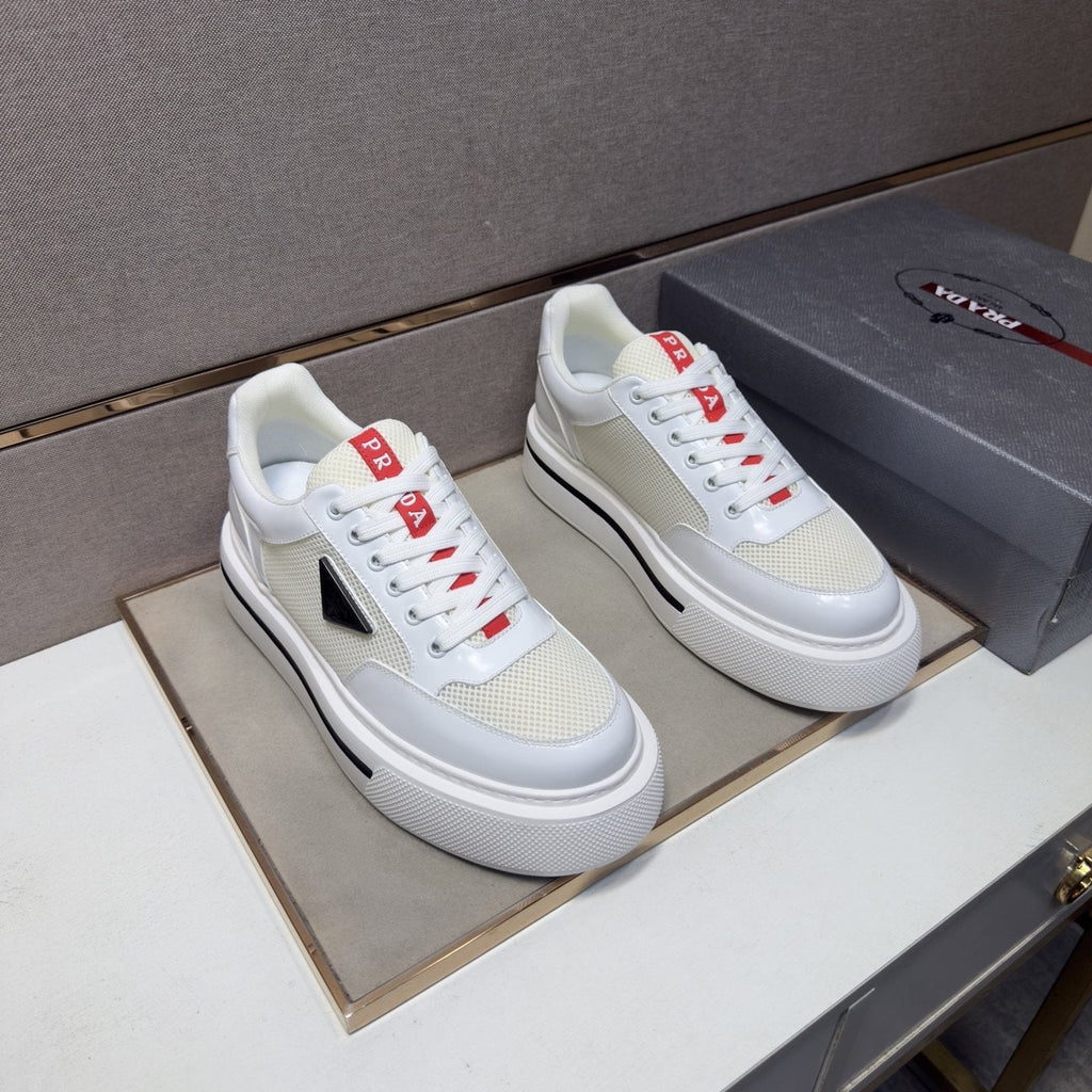 Prada Contrast Panel Low-Top Sneakers — front
