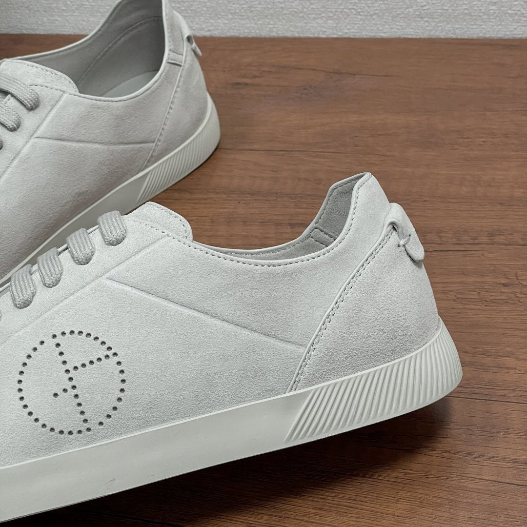 Giorgio Armani Perforated Low-Top Sneakers — side