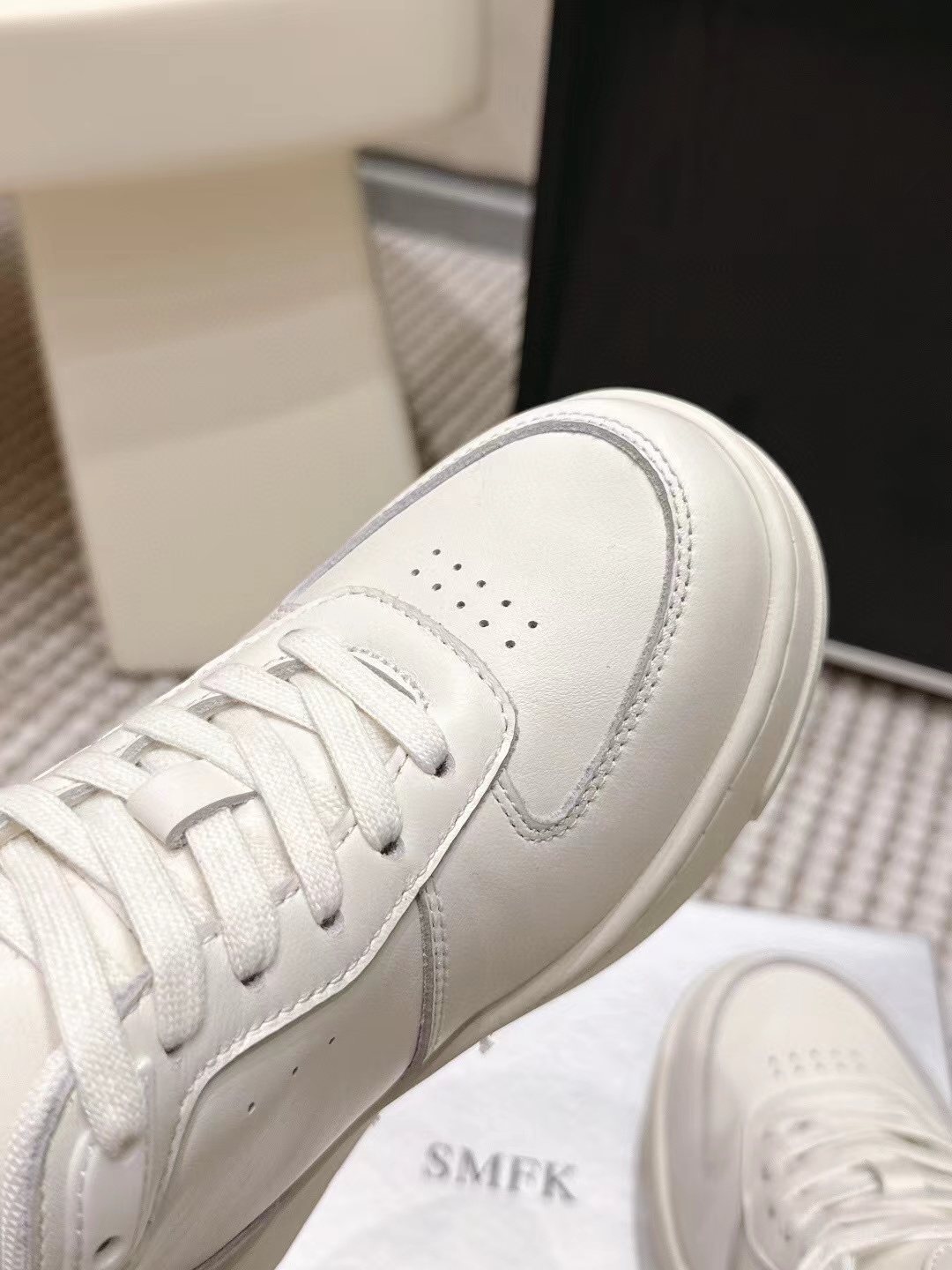 SMFK White Platform Sneakers — detail
