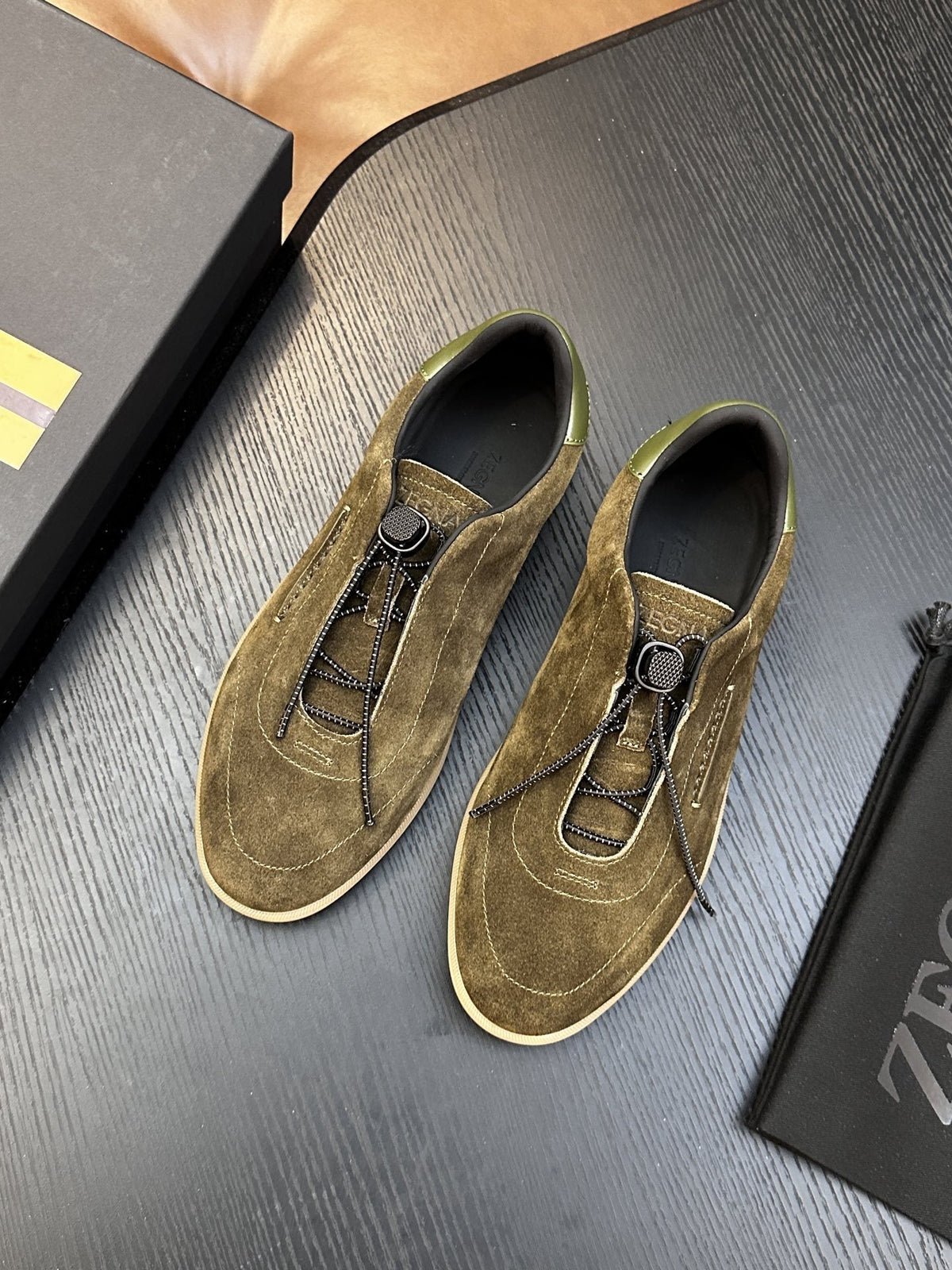 Zegna Triple Stitch Low-Top Sneakers — hero