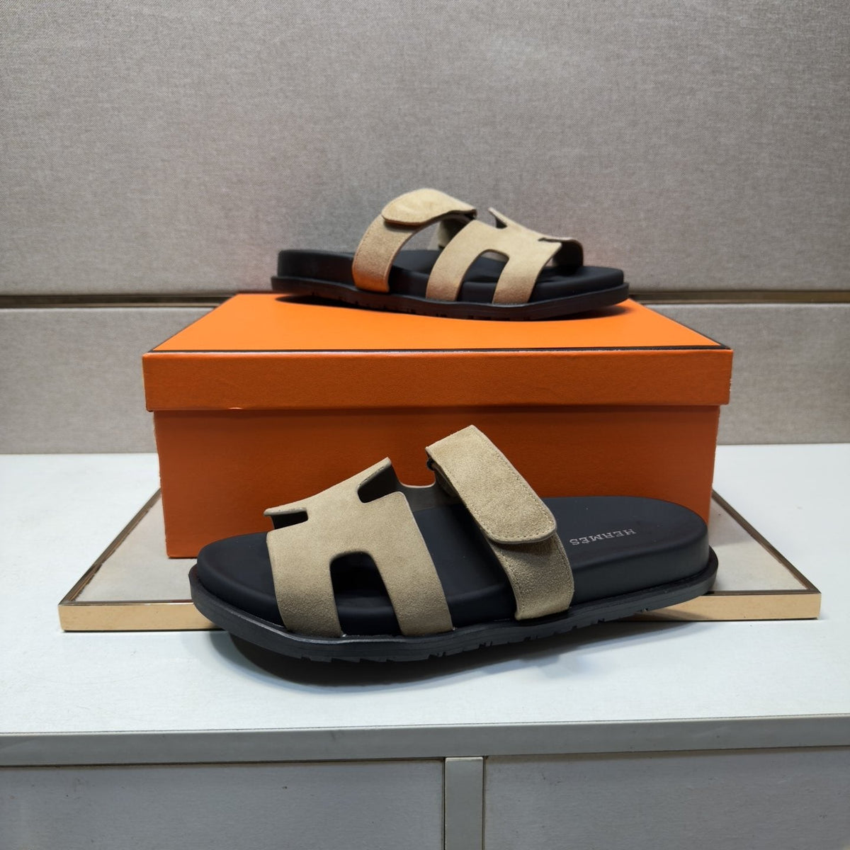 Hermès Cutout Slide Sandals — front