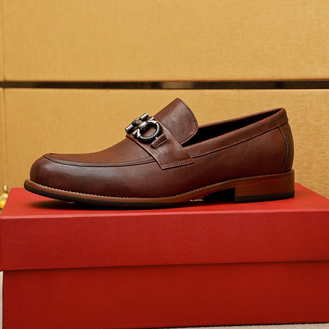 微商相册测试鞋子-Salvatore Ferragamo Men's Leather Bit Loafers — side