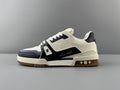 Louis Vuitton White & Navy Low-Top Sneakers — hero