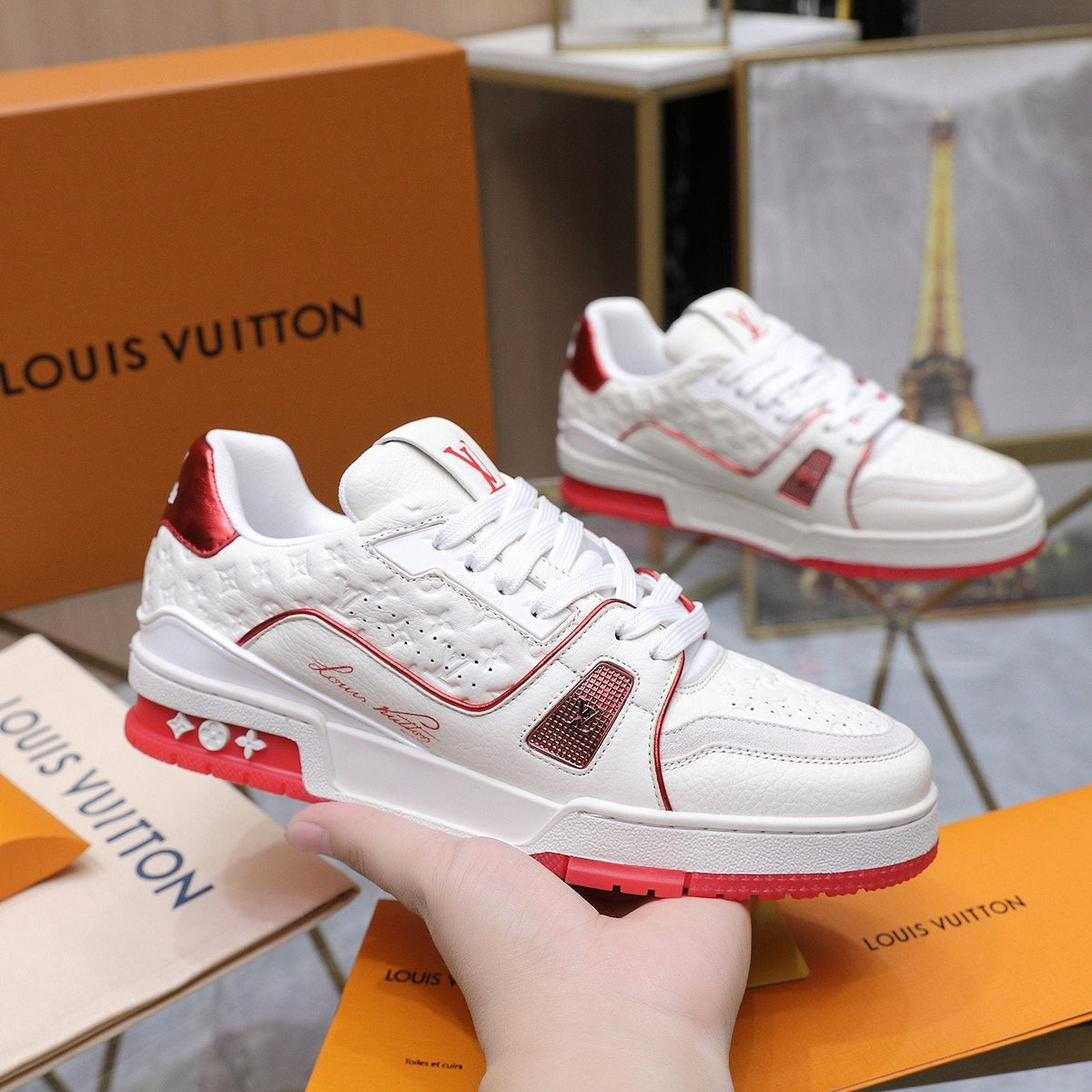 Louis Vuitton Low-Top Lace Sneakers — front