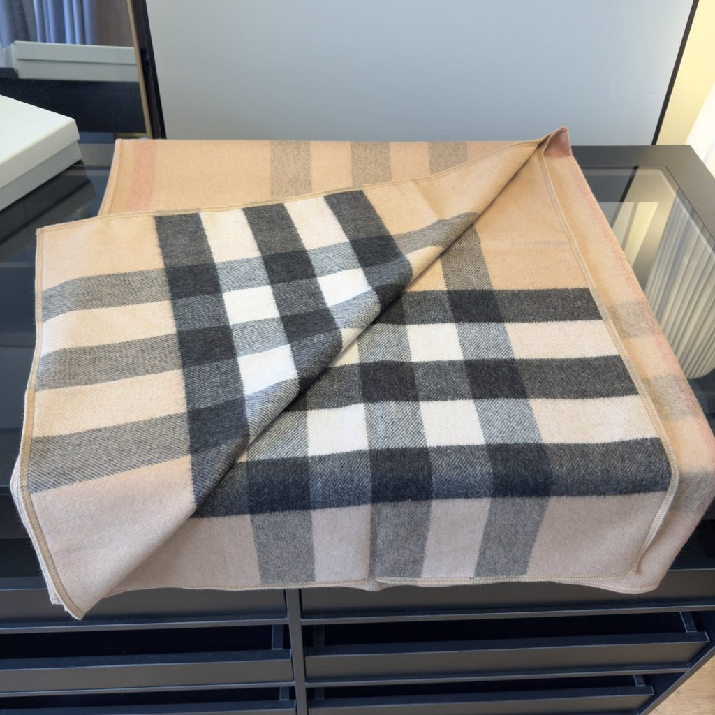 Burberry Reversible Plaid Poncho — side