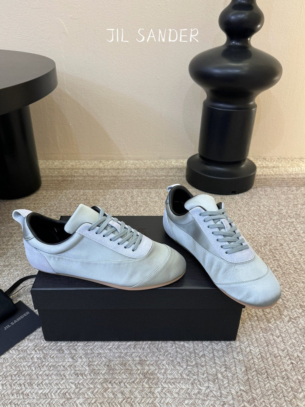 Jil Sander Satin Low-Top Sneakers — side