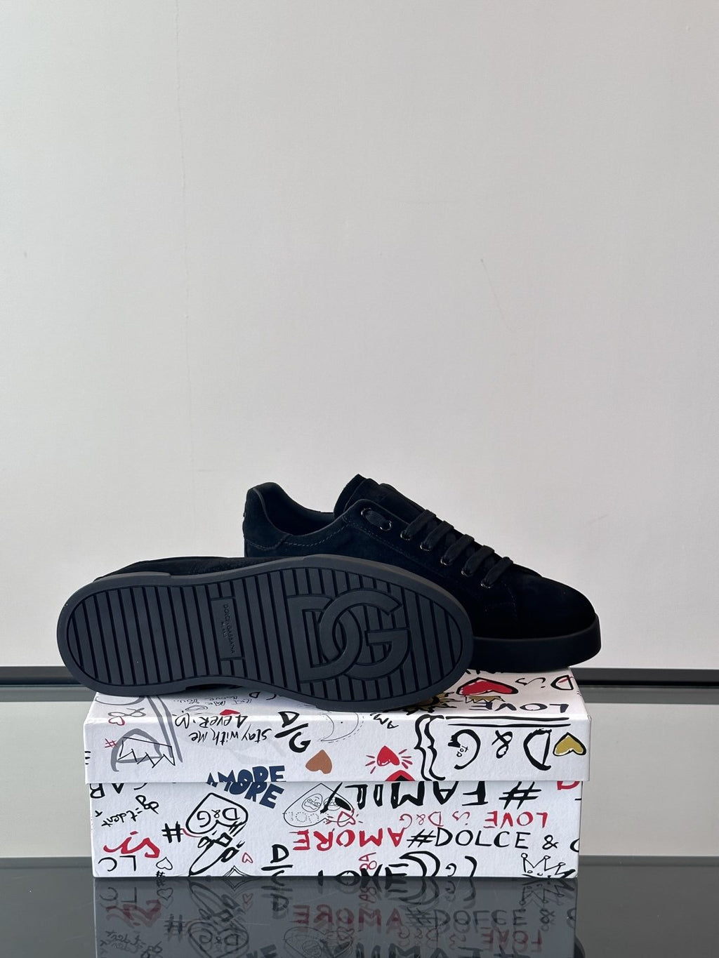 Dolce & Gabbana Lace-Up Low-Top Sneakers — side